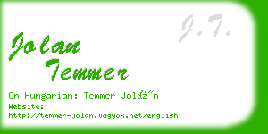 jolan temmer business card